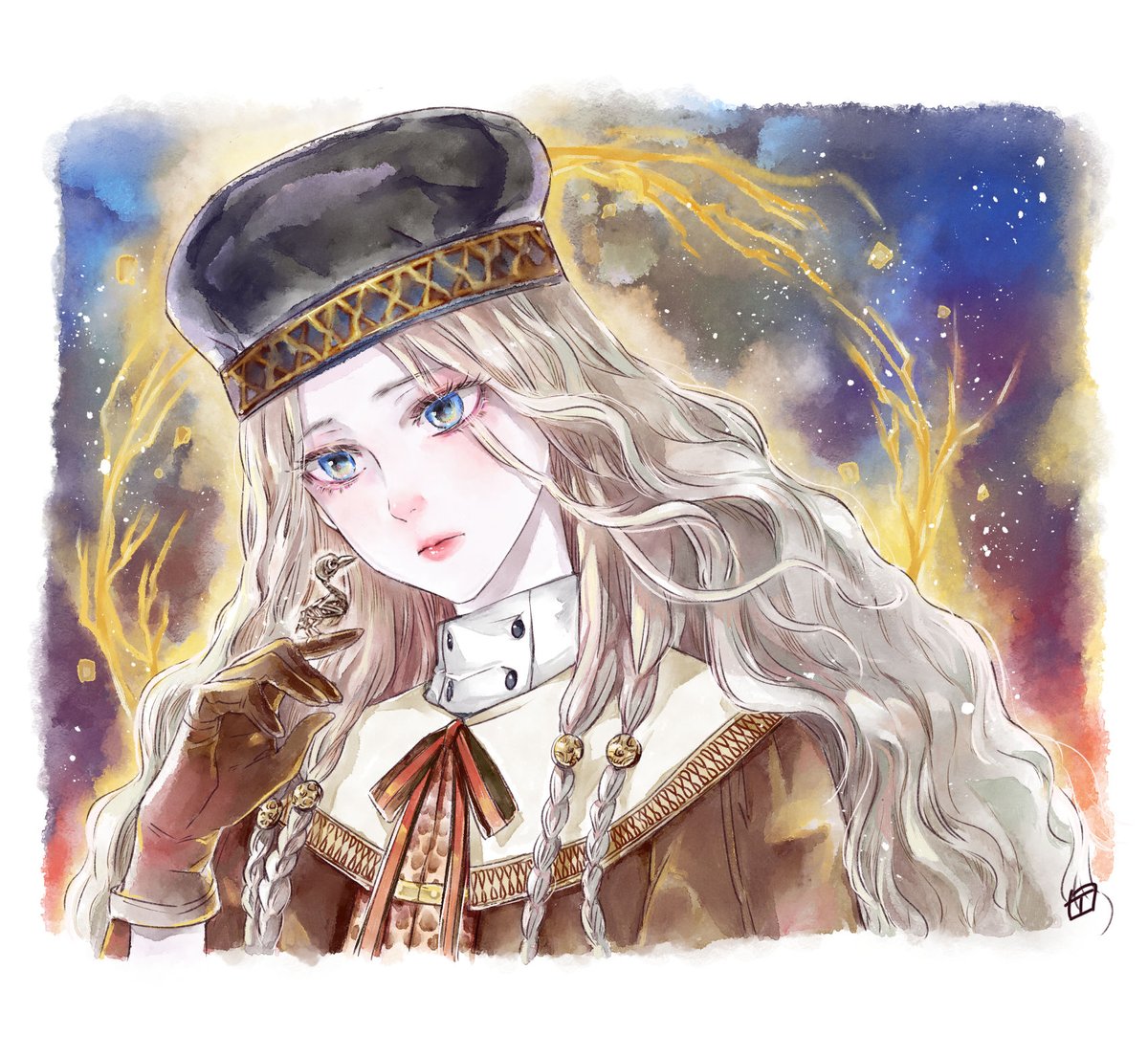 tabasa_i's tweet photo. 今日はナイトレイン1周年の日！今まで描いた絵ですがお祝いに。おめでとうございます🎉 https://t.co/LtZ5ltdhte
