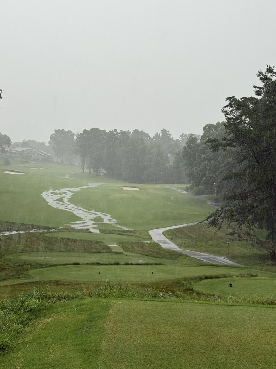 Toquagolf's tweet photo. Due to continued rain approaching 3” since last,and saturated course conditions, the golf course will be closed for today. 
We currently plan to reopen tomorrow. https://t.co/MUPnm7eIWW