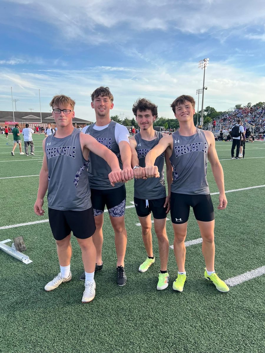 QB_ColeStephens's tweet photo. We finished the season with a PR in the 4x100 at Regionals after advancing out of Sectionals.

Proud of this group and the work we put in this season. Grateful for the opportunity to compete alongside these guys and represent Greencastle. https://t.co/Lo9qT8g5AT