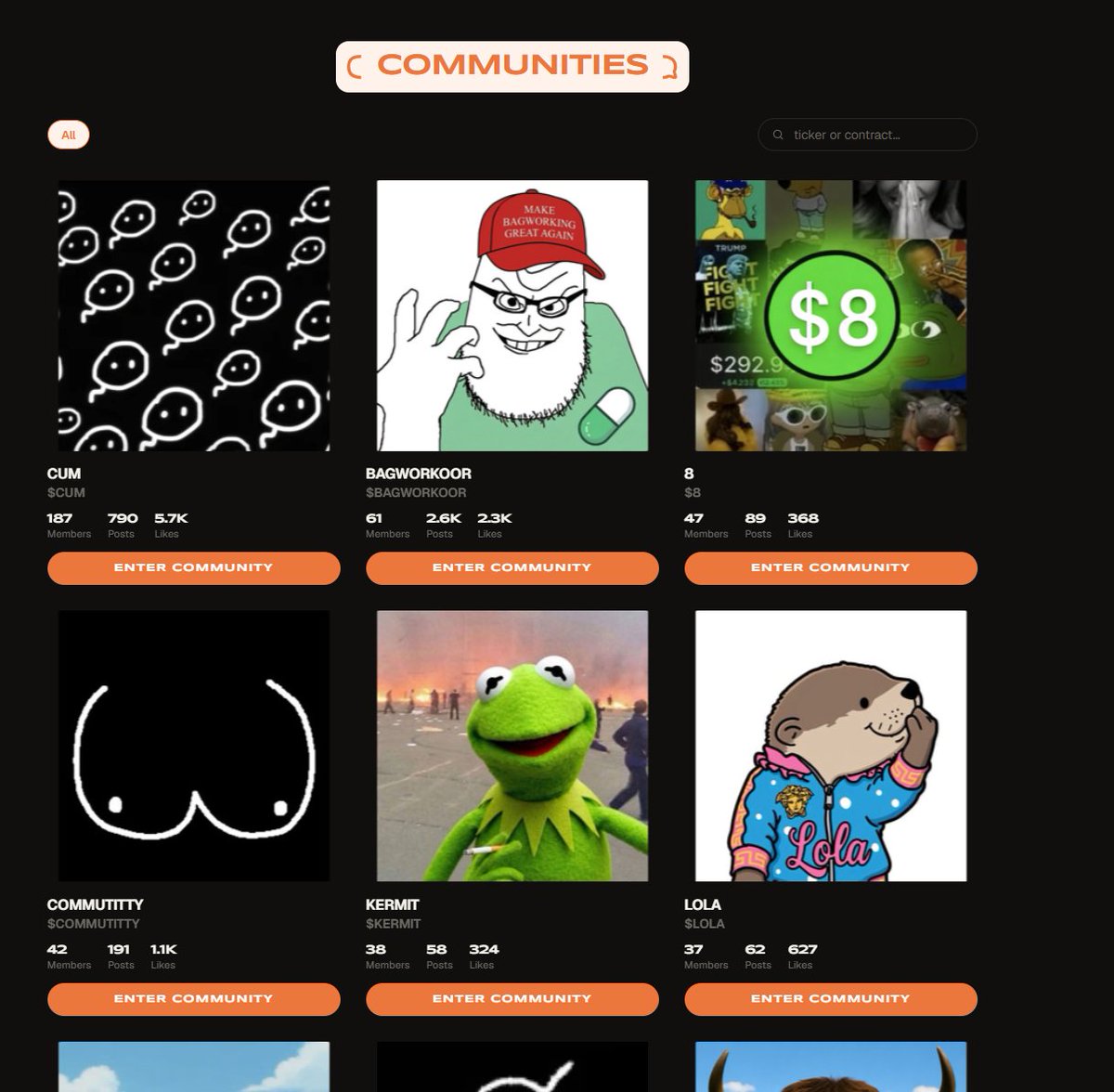 aped100x's tweet photo. Other tokens with million market caps have fewer members than Bagworkoor in @Pumpfun  new Communities feature.

And I’m not even talking about the number of posts.

$bagworkoor looks good here 
@a1lon9 

5wKgsw6oL6BNGUEy4QL3LVS7MfoZCKDtUBxQhXhHpump https://t.co/TAW4RKZ44h