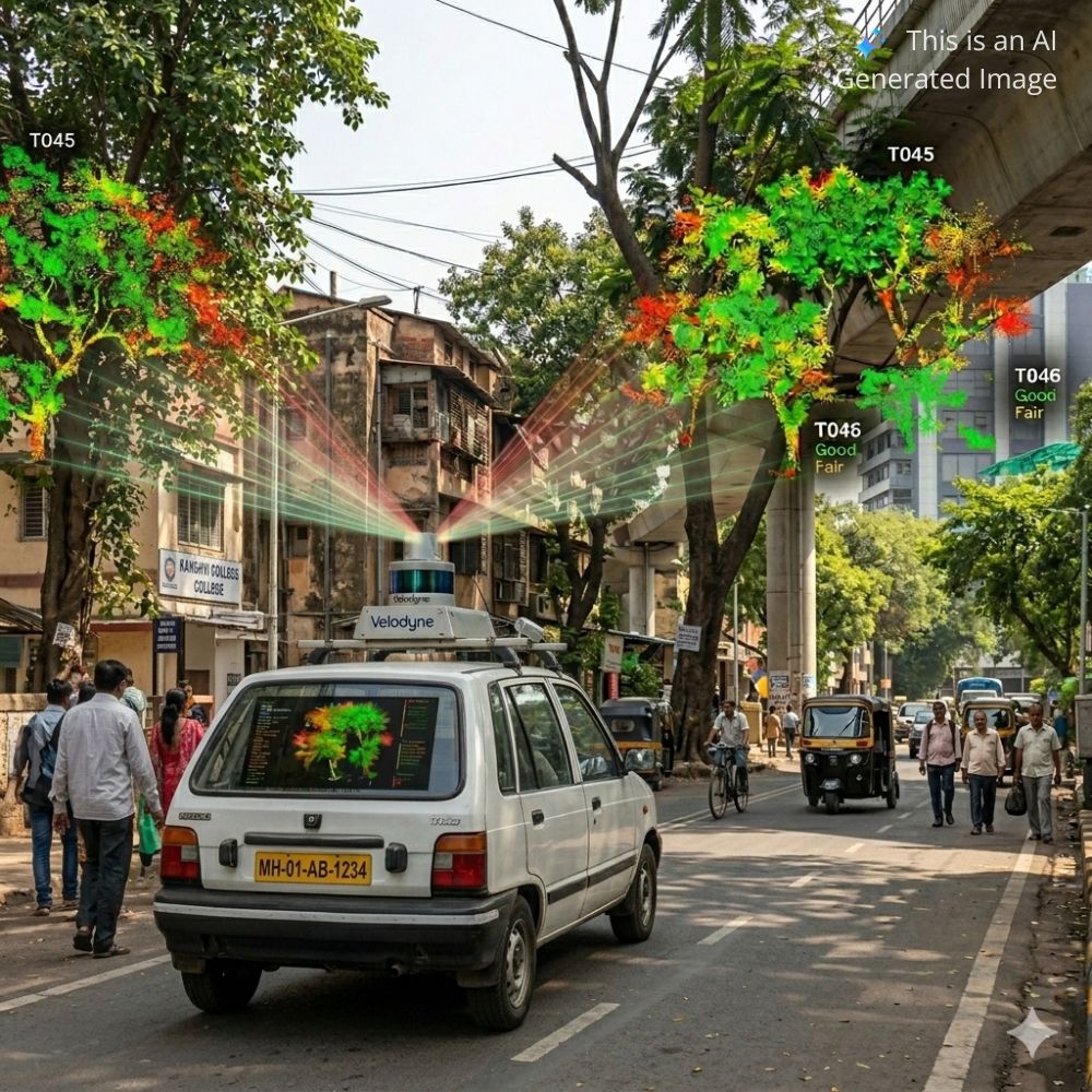 walkingproject's tweet photo. Some positive news from Bandra West following our recent post on the importance of scientific tree assessment.

Mumbai has launched a pilot project in Pali Hill, Bandra West, using AI and LiDAR technology to digitally assess and monitor trees. The initiative will create detailed 3D geotagged tree inventories, track tree health, and support better urban conservation and management.

We hope this marks the beginning of a broader shift towards evidence-based urban tree management across the country, with greater involvement of trained experts in the delicate practice of tree pruning and care. Scientific assessment can help move us away from haphazard hacking and excessive pruning practices that are harmful not only to trees but also to the people who depend on them for shade, cooling, biodiversity, and safety.

Urban trees are critical infrastructure, and managing them scientifically is an investment in healthier, more resilient cities.

#PruningProject