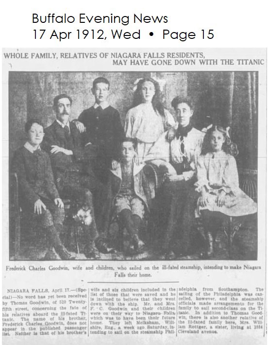 Flash9201's tweet photo. Hi everyone on x it’s Edward I just found on on my real mom side of her family I have family members that were on the titanic in 1912 the Goodwin family I hope everyone likes this pictures I found for everyone to see on my real mom side of her family history. https://t.co/L0dcLG8vtR