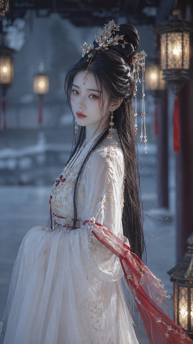 Cold Ethereal Chinese Fairy Portrait