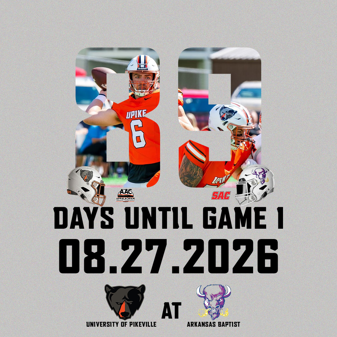 UPIKEFOOTBALL's tweet photo. Another day closer to Game 1. 🐻

​89 days separate us from kickoff in Little Rock. Lock in on the details.

​📅 08.27.2026
📍 Little Rock, AR

​#UpikeFootball #AAC #BearsNation #BearDown #BearRaid https://t.co/0636tbolm2