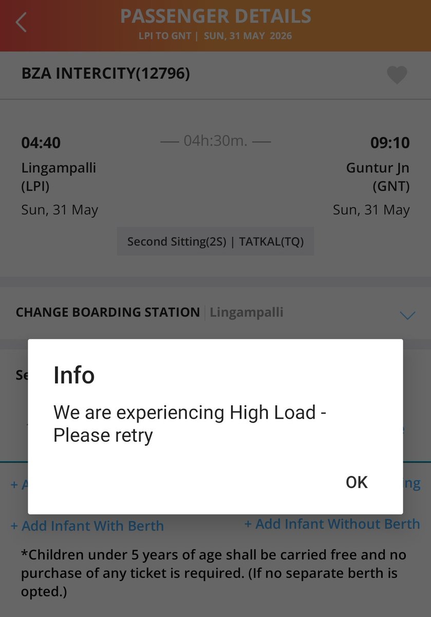 kotagirisai1's tweet photo. @AshwiniVaishnaw what is happening in irctc app &amp; website. You made Irctc especially Tatkal as worst and useless.  It is not even loading the page. If you can't handle or can't maintain go home and play train game in mobile. Don't play with people. https://t.co/w0qQihMFd1