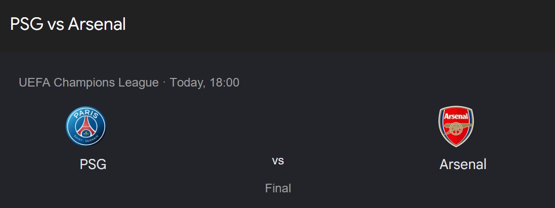 Demaux's tweet photo. PSG vs ARSENAL

20$ to someone who predicts it correct. https://t.co/kTTeBN2YaA
