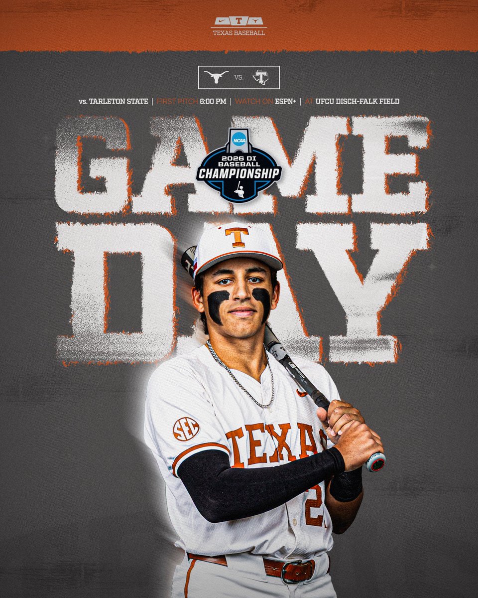 TexasBaseball's tweet photo. new day, same goal 🤘

#HookEm | https://t.co/3RsN2gxLSV https://t.co/u9RfrxL4Xn