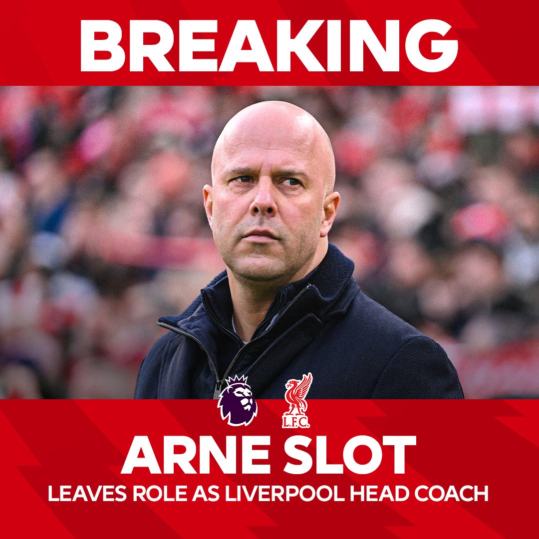 xelfot's tweet photo. 🚨 BREAKING: Arne Slot has reportedly been sacked.

Not many saw this coming and it’s already sparking reactions online.

Was the club right to make the change, or should Slot have been given more time?

#LFC #Liverpool #ArneSlot #Football https://t.co/JjrudfEgaO