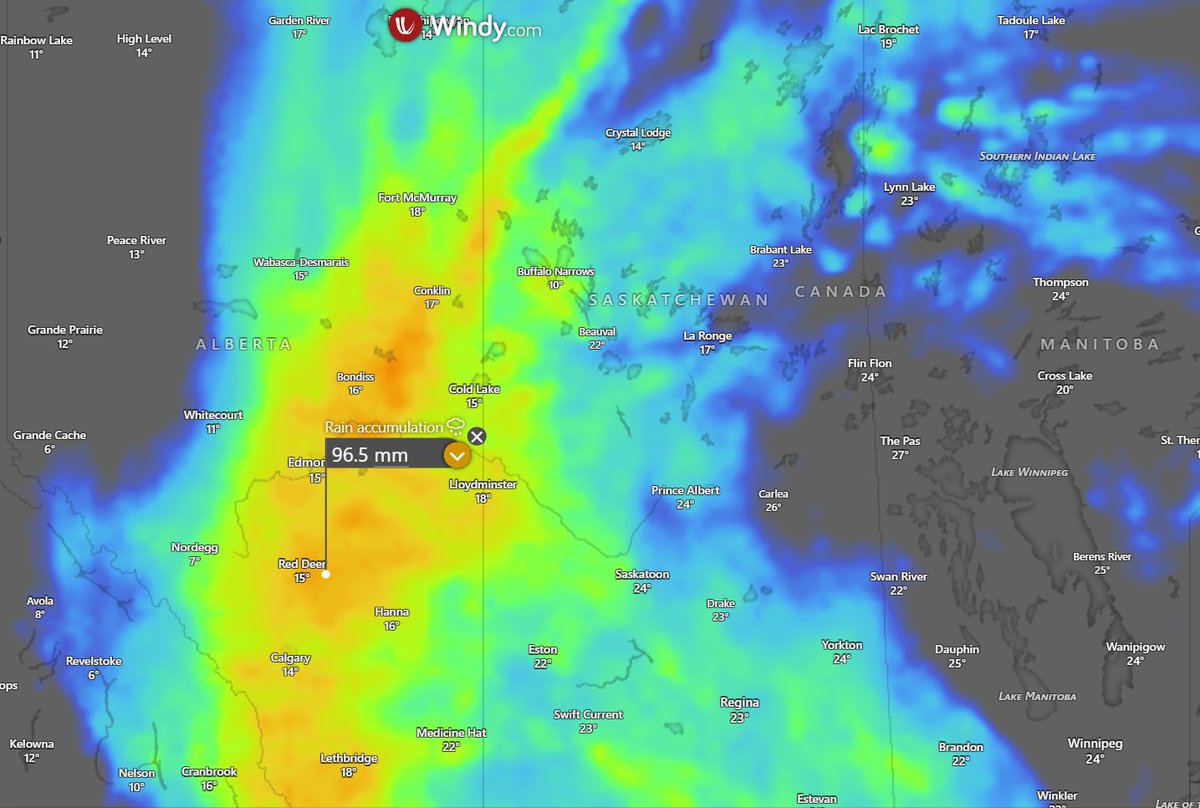 Greg_Insightag's tweet photo. Looks like Alberta is in for a good  shot of rain over the next few days.. https://t.co/hNLXKgMgE7