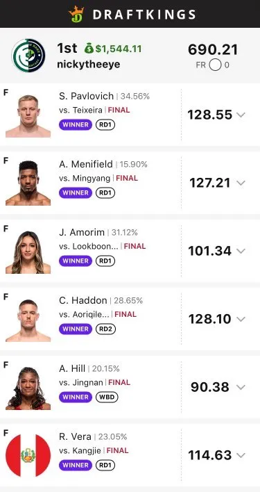 OccupyFantasy's tweet photo. Do you want the best UFC information when betting or building DFS lineups?

Well if you're not with Occupy Fantasy, you don't have it.

Here's a peak behind the curtain of yesterday's Daily Plug and how it helped generate these DraftKings wins at UFC Macau...

Read below ↓ https://t.co/YtGMXMlqpM