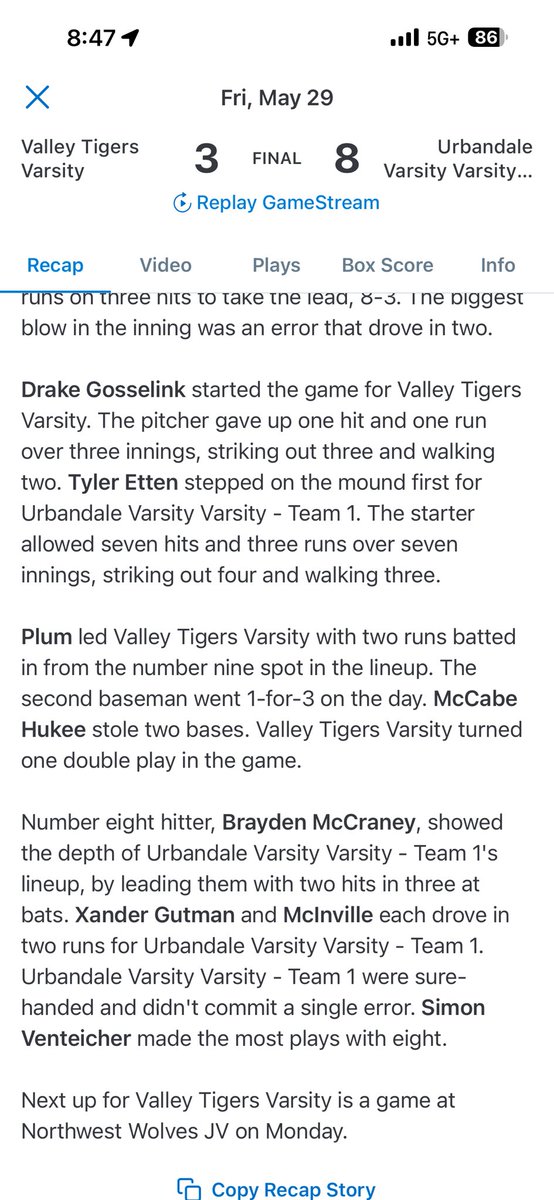 Valley High School Athletics and Activities tweet media