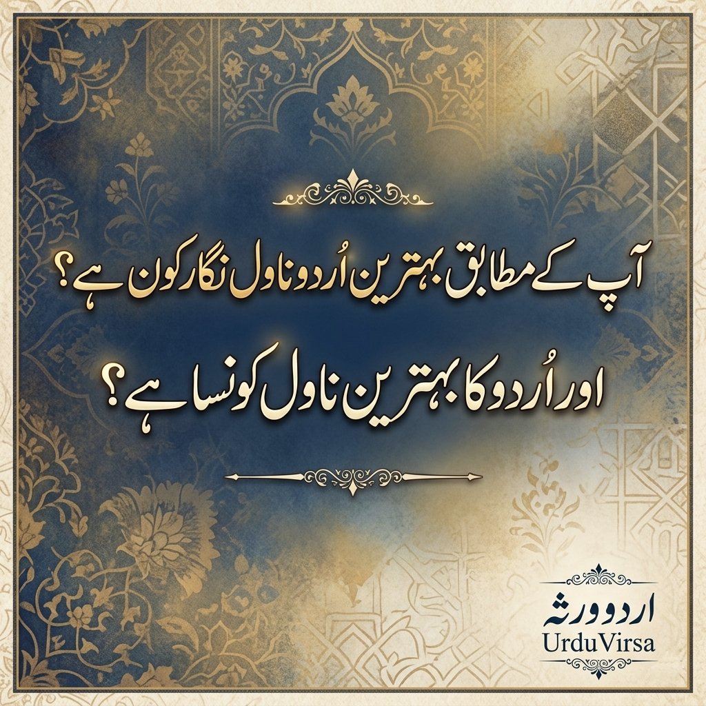 UrduVirsa's tweet photo. اردو کے پیارے احباب آپ کی نظر میں بہترین اردو ناول نگار اور بہترین اردو ناول کونسا ہے؟ https://t.co/3joBmPdGG3