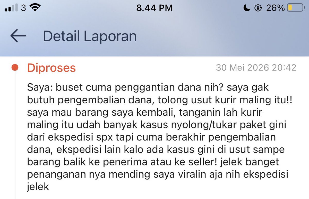 ndarararari's tweet photo. nanganin kurir maling aja gak bisa lu spx, mau sampe kapan pekerjakan kurir maling? dari banyak kasus kayak gini semua nya cuma berakhir di pengembalian uang.. gua ga butuh uangnya gua butuh barangnya, itu barang punya GO gua ya ya allah ada ada aje lu shopee GAK BECUS @ShopeeID https://t.co/u0BtyBND2H