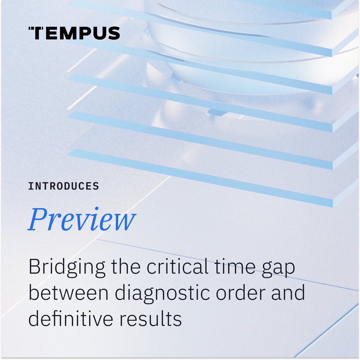 TempusAI's tweet photo. Introducing Tempus Preview: an application providing rapid, clinically significant insights that close the gap between the time of order and delivery of insights. 

Representing a significant paradigm shift in precision oncology workflows, Tempus Preview offers preliminary results in the critical window between when a diagnostic test is ordered and when final sequencing results are delivered by surfacing key mutation predictions within approximately 24 hours of tissue receipt.

Learn more: https://t.co/9VNiBv3cgQ

#ASC026