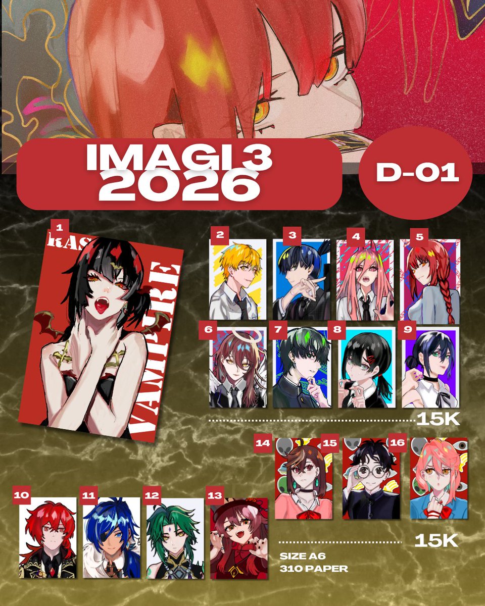 achernar_8's tweet photo. #imagi3 & #ChibiconX PO
โ 25 May - 5 June 2026
โ ALTALUNA STUDIO (imagi3 - D-01)
โ Perseus circle (ChibiconX - N-8&9)
โ CSM, LADS, Dandadan, Frieren, Original, ZZZ, Genshin, TSHD
Link on bio! ๐ท
OTS IMAGI3 : https://t.co/AEhpNGCK1Q
MAIL ORDER: https://t.co/c0beyIU5Ig https://t.co/l4U6luANQa
