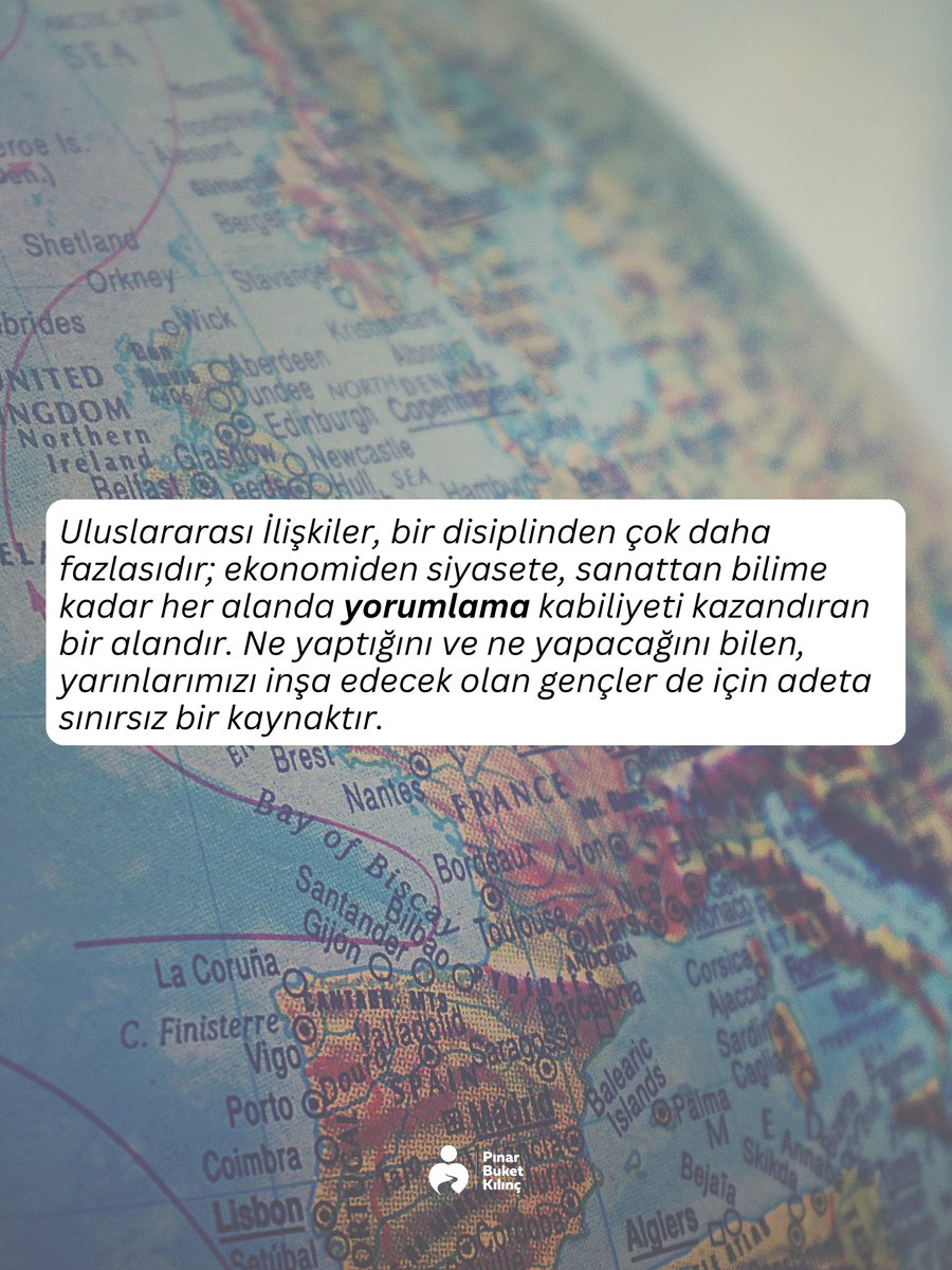 PbkKln's tweet photo. Uluslararası İlişkiler, bir disiplinden fazlası olarak, olup biteni anlamayı ve geleceği buna göre şekillendirmeyi sağlar. Bu yüzden bilgi, özellikle gençler başta olmak üzere toplumla buluşmalıdır. @uikonseyi 

#pınarbuketkılınç #Uluslararasıİlişkiler #UİK #disiplin #toplum https://t.co/UumcQm9aTH