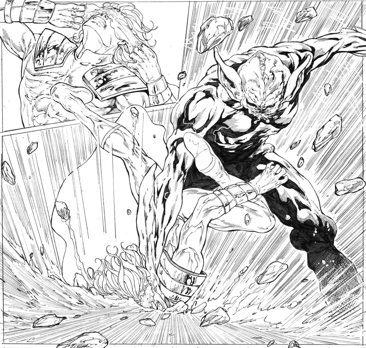 HolyCowEnt's tweet photo. Caster celebrating our 15th anniversary n his own special way!

War of Heavens is a 2 part Caster/O'Kari crossover coming up in May 2027.

Writer: @SudeepMenon10 
Artist: @gauravsketches 
Colors: @sketcherabinash 

#comicbooks #indiancomicbooks #Caster #okari #yurobagods #hcverse https://t.co/LqzQoFoyss