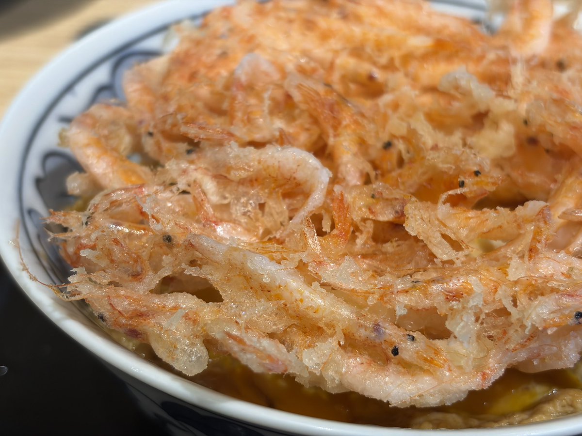 a_kou156's tweet photo. 先日のケンミンショーの影響でサクラエビが食べたくなったので蒲原のよし川さんへ。サクラエビ黄金丼に生サクラエビをオプションで😚 https://t.co/XjJznlHRih