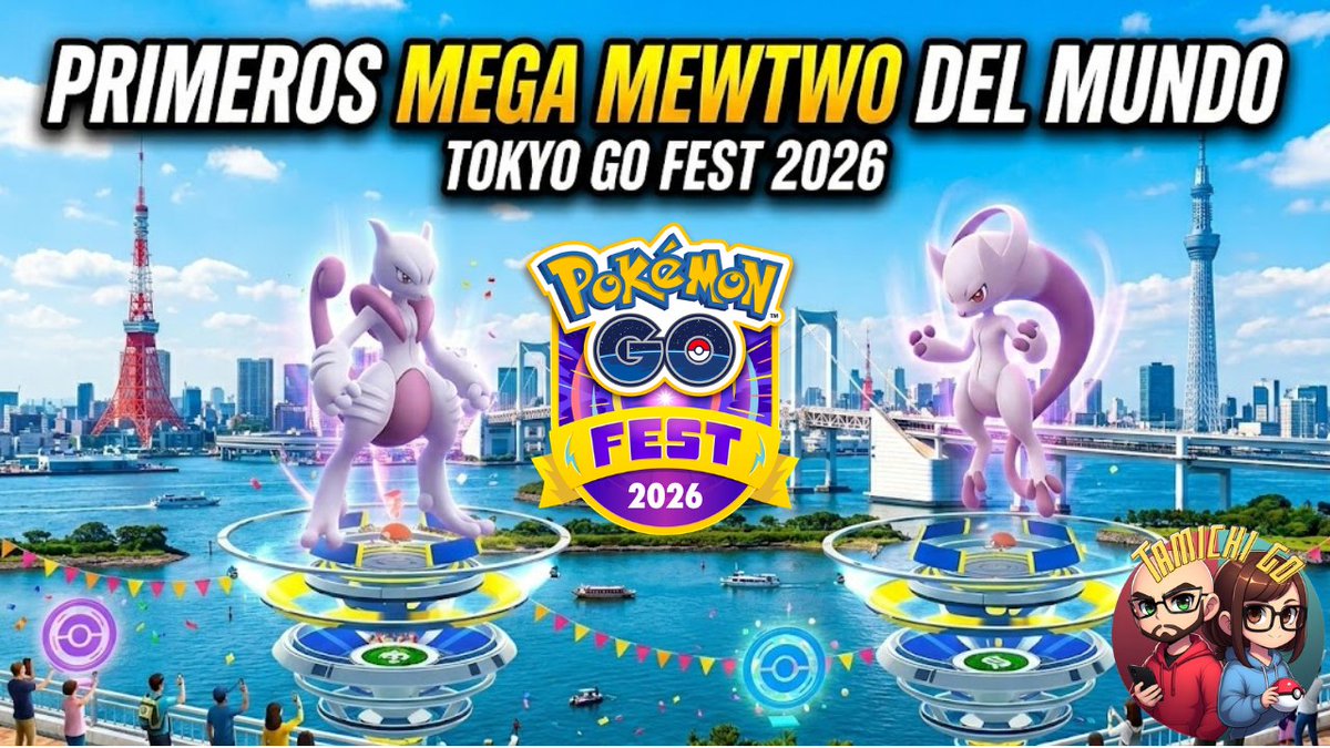 TamichiGoYT's tweet photo. Hoooola entrenadores!!
Acabamos de subir el vídeo de como nos fue en el Parque el día del Go Fest de Tokyo 2026! En el vídeo veréis como nos fue en la incursión masiva de Mega Mewtwo!
Además os enseñamos todo lo que ofrece el parque!

Link del vídeo ⬇️⬇️⬇️ https://t.co/s11ShuY40q
