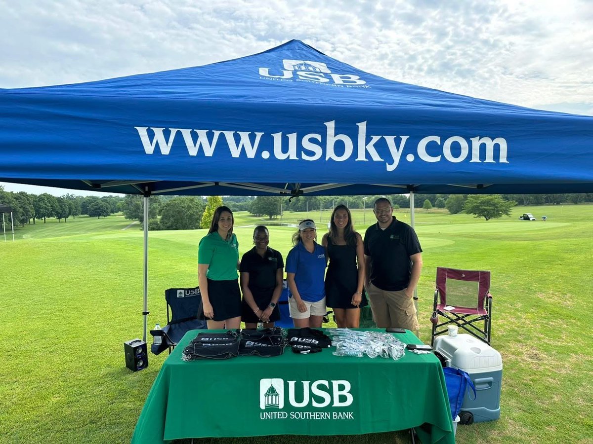 usbky's tweet photo. United Southern Bank was proud to be a hole sponsor at the 5th Annual Kiwanis Golf Scramble at Western Hills Golf Course!  

We also had a USB team playing in the scramble, making the day even more special. https://t.co/qahPNdE2wu