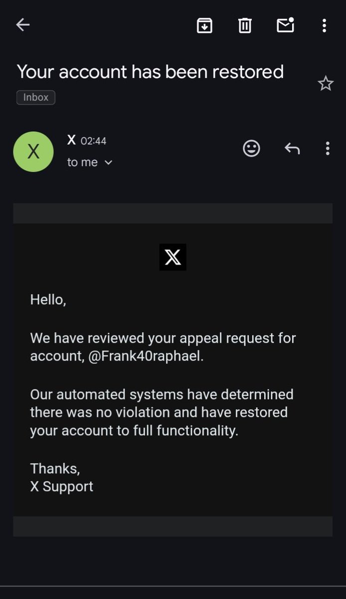 Frank40raphael's tweet photo. @nikitabier A month ago, I was suspended for so-called 'inauthentic content during the bot purge. I appealed the decision and the X bot after a review saw I was wrongly flagged, lifted the suspension only to be completely ghost banned (thread ban). https://t.co/v8bARhNcji