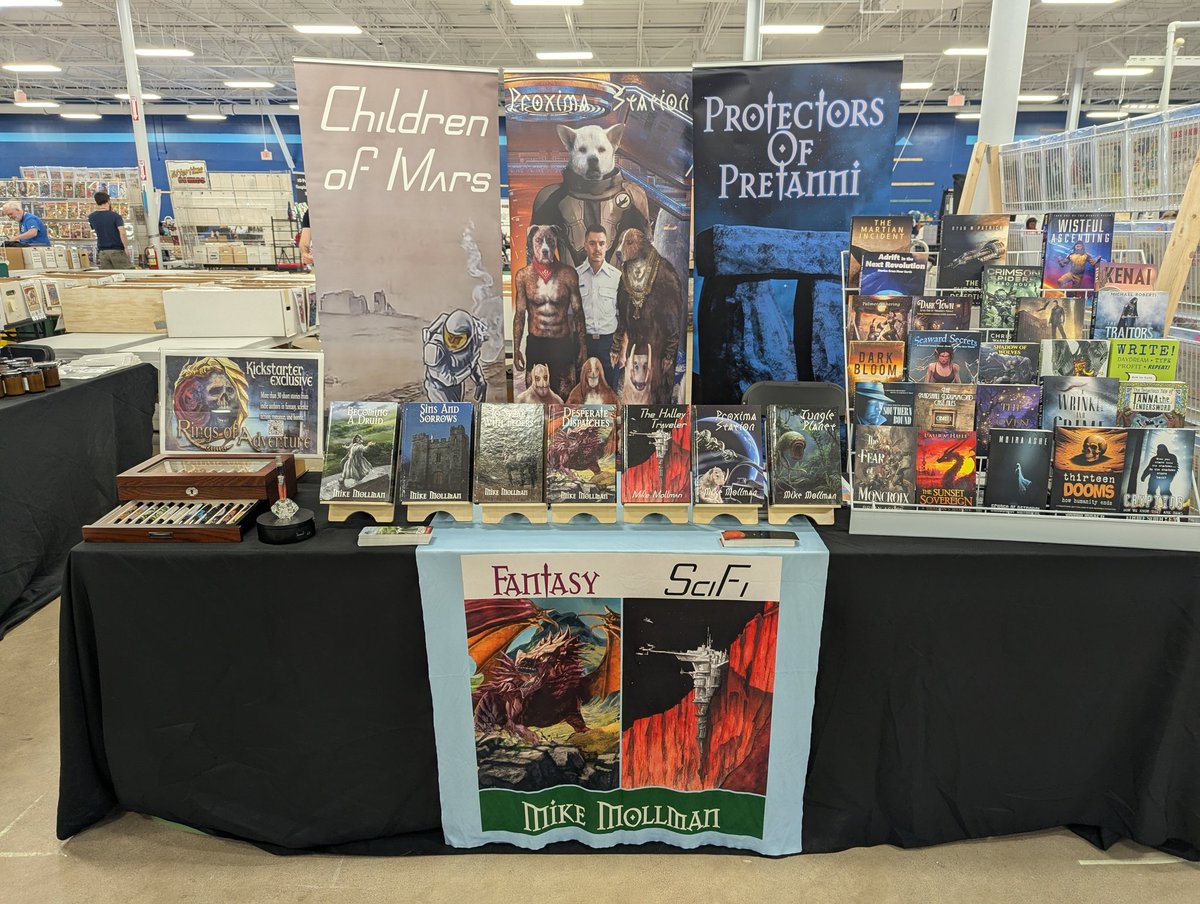 mike_mollman's tweet photo. All set up for the comic con at Manassas Mall. https://t.co/eTAt8Rl2rf