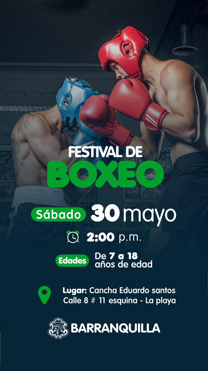 fundraprodec's tweet photo. Hoy desde las 2 pm 
El ex campeón mundial de boxeo Irene Mambaco Pacheco, estará enseñando a los niños y jóvenes de la urbanización la playa a practicar boxeo.
#HeroesDelMañana 
El deporte la mejor herramienta social para generar bienestar y calidad de vida @SecdeportesBAQ https://t.co/D6AtWpRx6Z