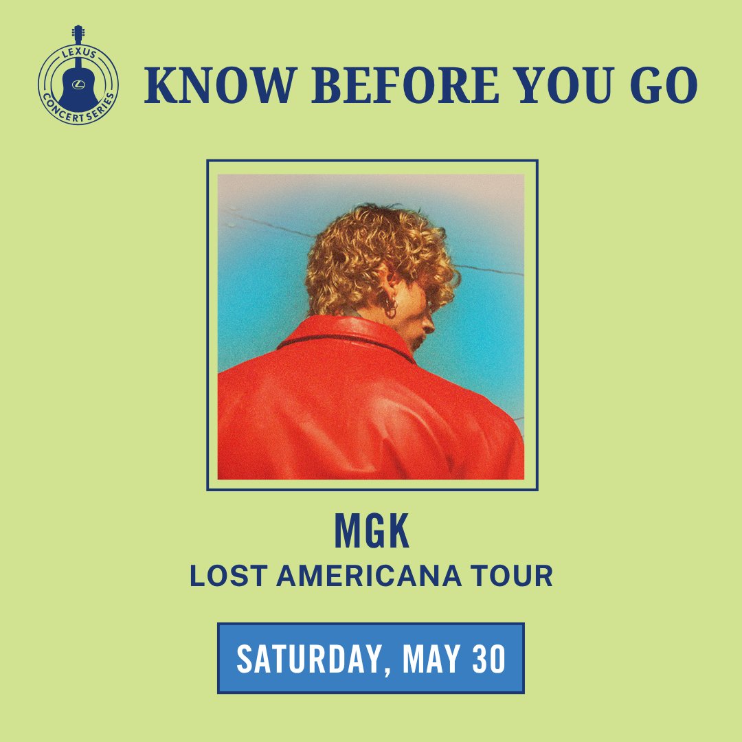 CreditOneStad's tweet photo. Tonight is the night! 🔥 MGK has officially arrived on his Lost Americana Tour! Here’s everything you need to know before heading to the stadium: https://t.co/YNRjPlXB3Y