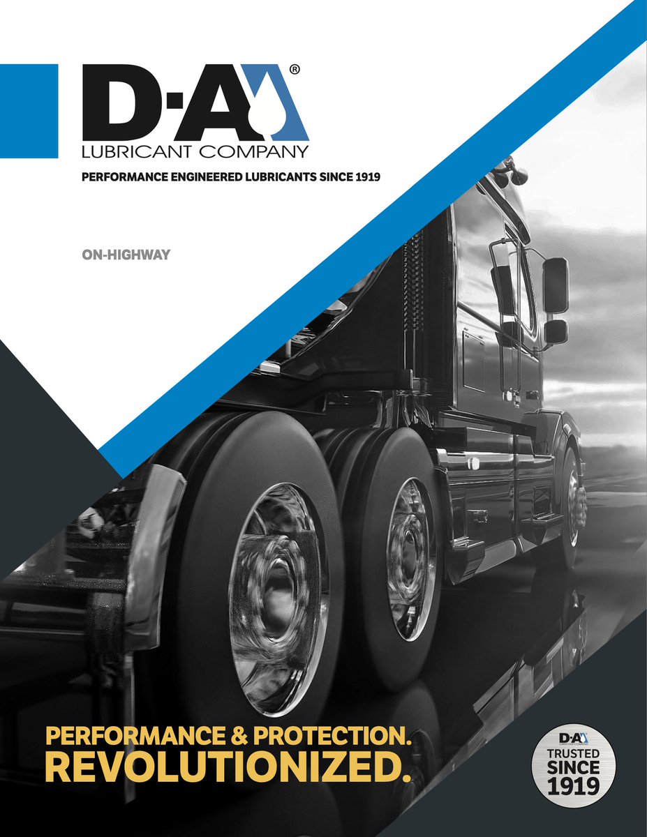 DALubricant's tweet photo. For vehicles ranging from service vans to utility trucks and long-haul big rigs, D-A Lubricant Company’s transportation and fleet products exceed manufacturers’ specifications. Learn more! 
https://t.co/fKopakvJHO https://t.co/o5UrtW1dTY
