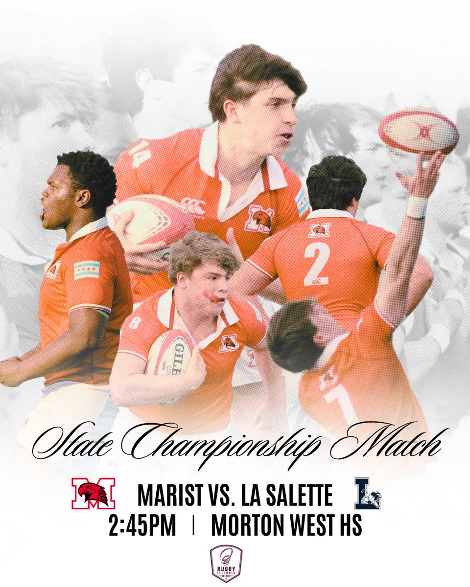 HonorGloryFame's tweet photo. It's a rematch for the state championship.

🏉 Marist vs. La Salette Academy
⏰ 2:45pm
📍 Morton West HS - 2400 Home Ave, Berwyn, IL https://t.co/EnKtsyMvsi