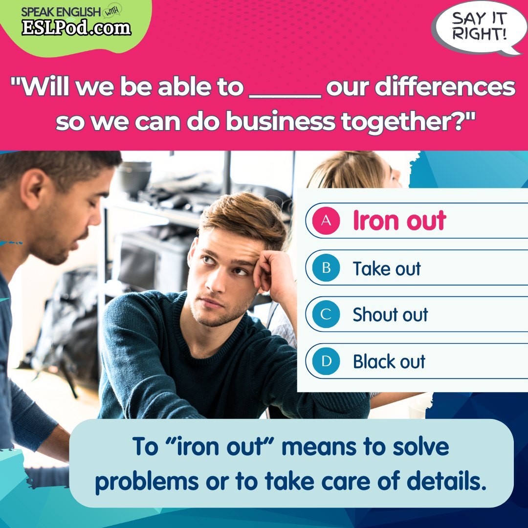 eslpod's tweet photo. Say it Right!

Get a FREE English course here: https://t.co/kpfQZfQKTB https://t.co/LXye9lAwtj
