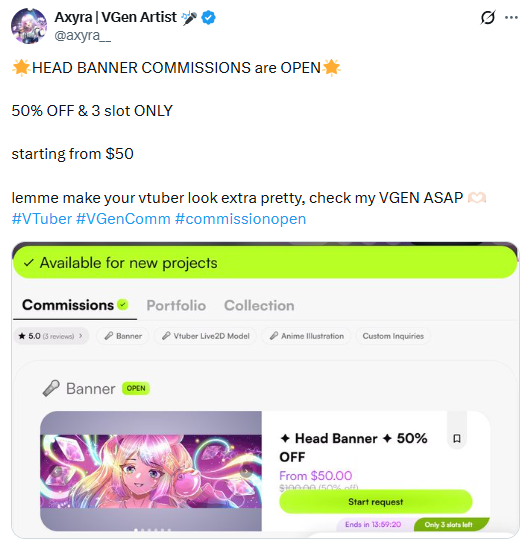 axyra__'s tweet photo. aaa wanna get one sooner? 

I still have a few slots open right now 
#VGenComm #VTuber #VGenArtist https://t.co/THbAbsf3KJ
