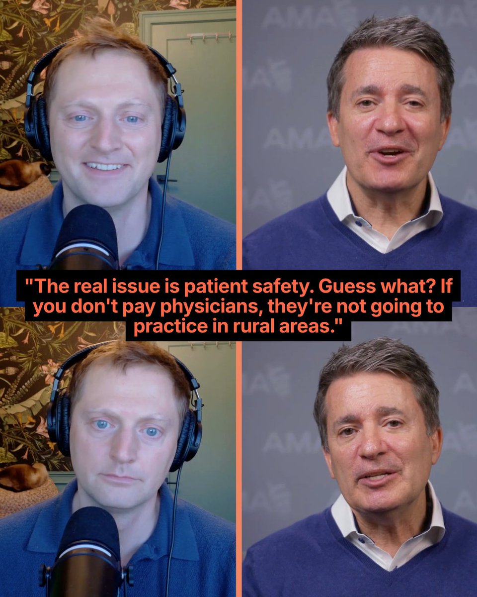 OffCallDotCom's tweet photo. 💡 Read the most powerful takeaways from this week's podcast with Dr. John Whyte from the AMA. 👇

#1 Burnout is still an emergency, even if the numbers moved. 

#2 Most physicians don't want to see more patients. They want to spend more time with each patient.

#3 The physician cost narrative is wrong, and the profession needs to correct it. 

#4 The question is no longer whether to engage with AI, it's whether physicians will lead its adoption or cede that ground to others.

#5 The future of medicine will be powered by AI but defined by humanity. 

💡 Be sure to listen to the full conversation + read the write up from the AMA here 👉 https://t.co/JTqVlUkexA

#HowIDoctor #OffcallPod #DrJohnWhyte #AMA #AmericanMedicalAssociation #PhysicianLeadership #PhysicianBurnout #AIinMedicine
