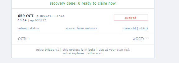 colmohit's tweet photo. Hey team, my 659 OCT claim shows expired and I’m unable to claim it now. Is there any way to recover it or is it permanently lost? @octralabs @octralex @octra @octrabunch @octraintern @lambda0xE https://t.co/bCMLzwhuVx