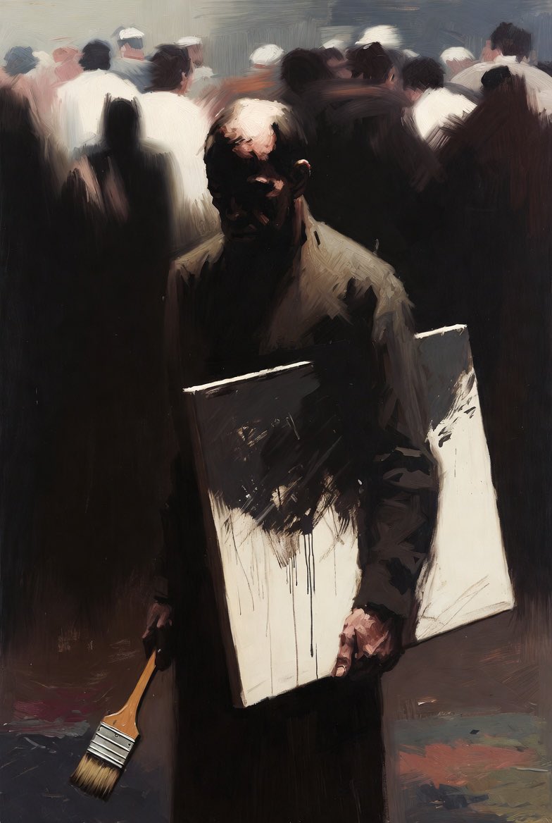 WallyX716's tweet photo. Hey friends, I'm taking a hiatus. I'm not against the algo or mad. It's just that I'm an artist in the shadows, a gem never to be found. The world moves on without me, and when I comment it gets shadow banned. Invisible, I came from the shadows and will go back to them. https://t.co/j99eYV6ZHb
