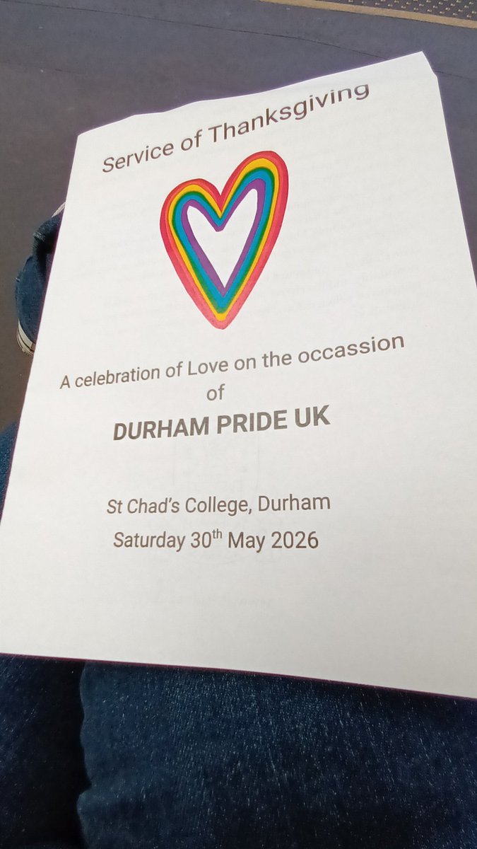 MariaExall's tweet photo. Lovely service @StChadsDurham for Durham Pride today https://t.co/30FR1jCSD9