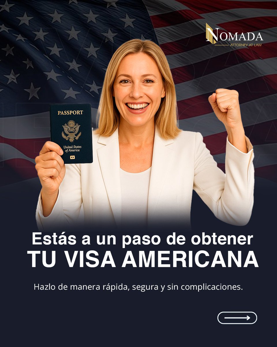 nomadalaw's tweet photo. Estás a un paso de obtener tu VISA AMERICANA https://t.co/JrP3QYBRwN
