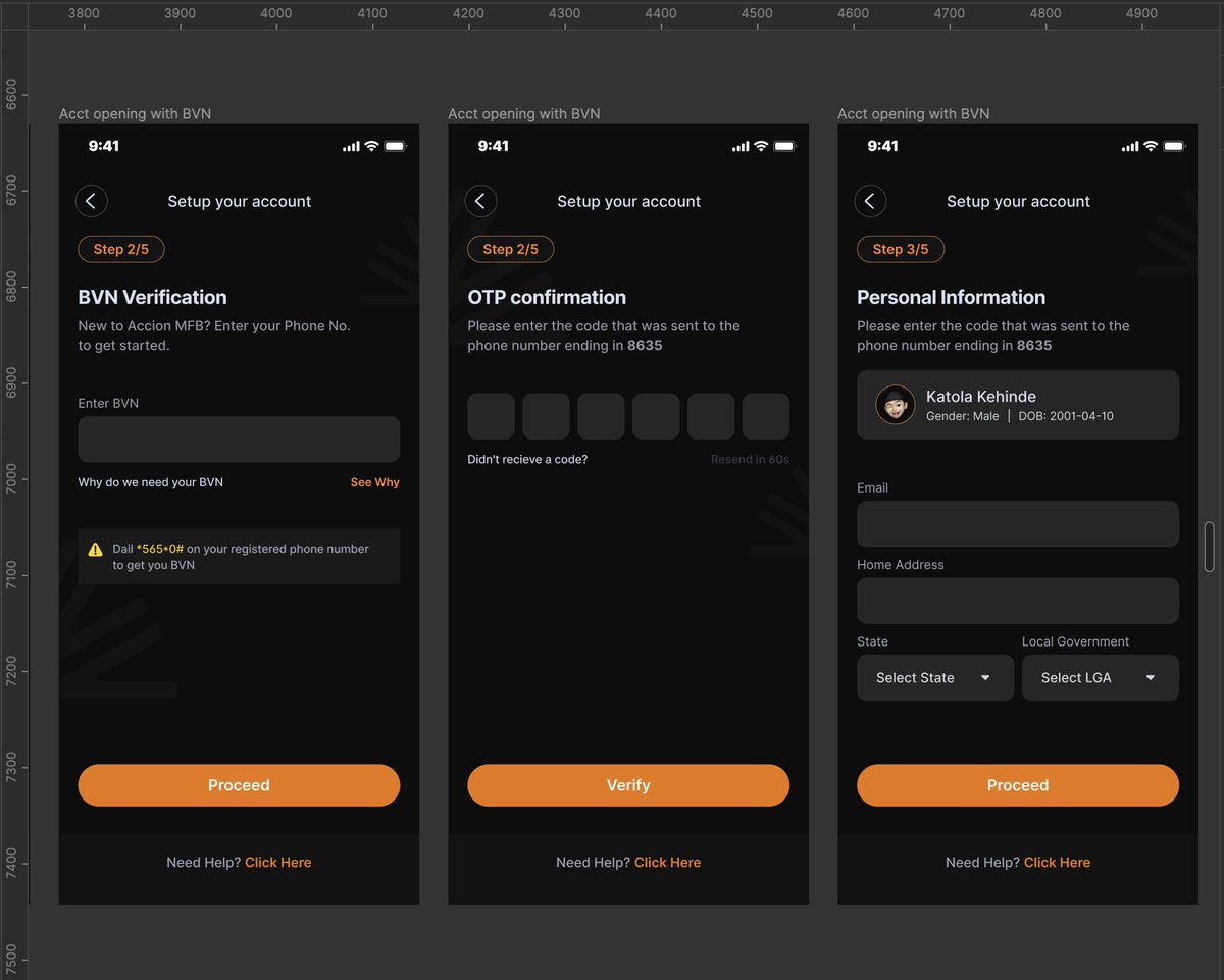 Oladega_'s tweet photo. Posting old work until I have new designs to post…

flow: Account Creation with BVN, 2023 https://t.co/PhFZ2ugMqH