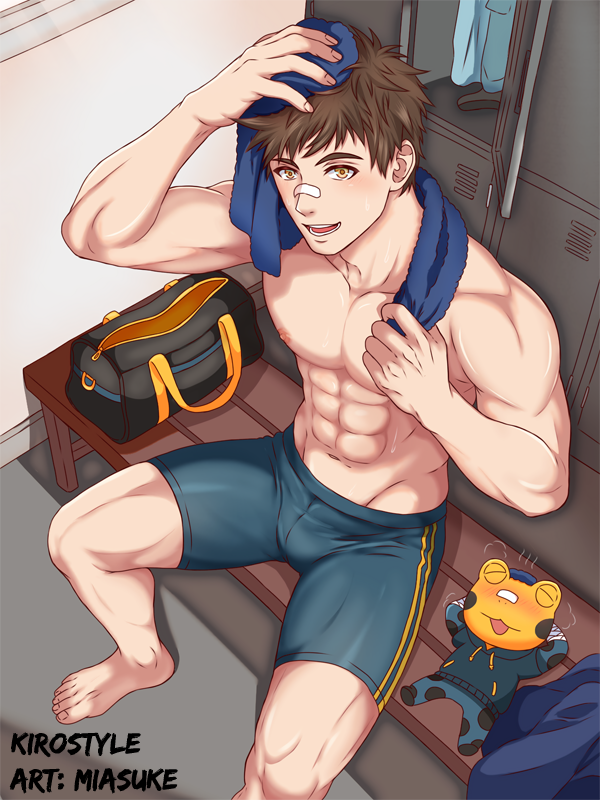 Kirostyle's tweet photo. Cooling off 🐸💦 
Incredible art by @koisemia! Thank you!
#Kirostyled https://t.co/OxtXvipE6u