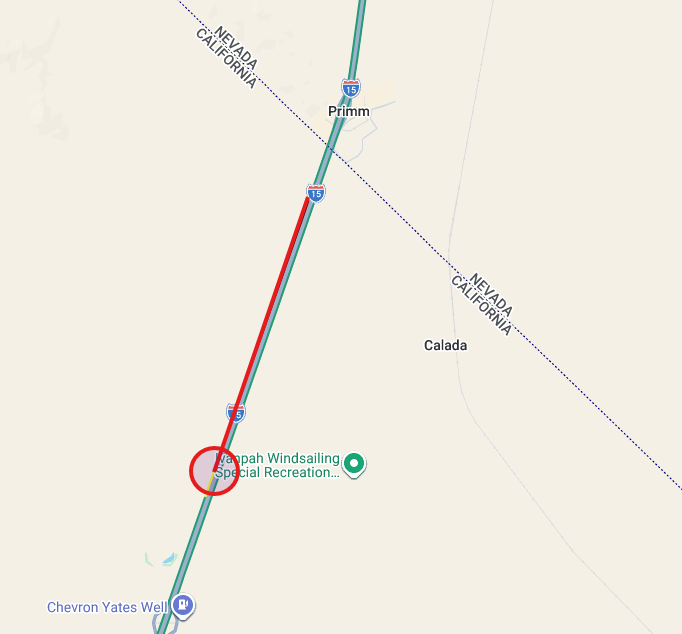 RTCSNV's tweet photo. #FASTALERT
📍SB I-15

🔽Reduced lanes on SB I-15 before Yates Well Road (Nipton) due to traffic incident

⚠️Expect Delays https://t.co/w6WXY7VMTm