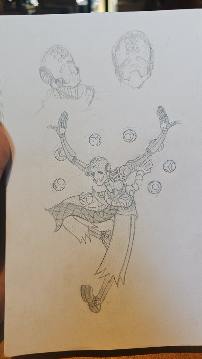 RayofSquid's tweet photo. Sketched a little Zenyatta doodle before work! https://t.co/GNlNDaGEAV