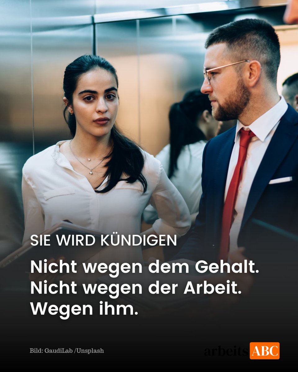 arbeitsabc's tweet photo. Warum kündigen Mitarbeiter? Neben schlechter Bezahlung, Pendelstress und fehlender Wertschätzung spielt besonders der eigene Chef eine entscheidende Rolle.
https://t.co/YQCggq1jGv https://t.co/gkM3I5JaKV