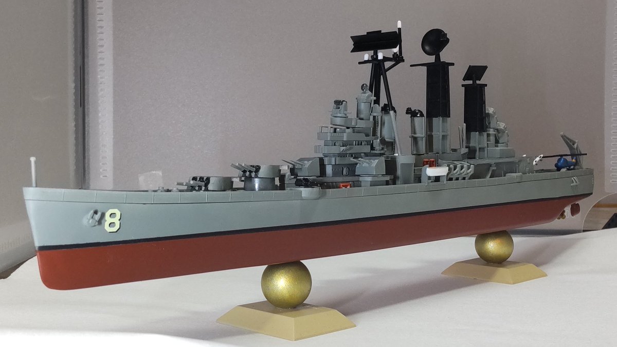 aakey800800's tweet photo. #今月作ったプラモ晒そうぜ
ミサイル巡洋艦トピカ。昔のキットの復刻版をゆるく改造しました。不自然なほど高いマストの雰囲気はでたかな。 https://t.co/CpRC0wuHl6
