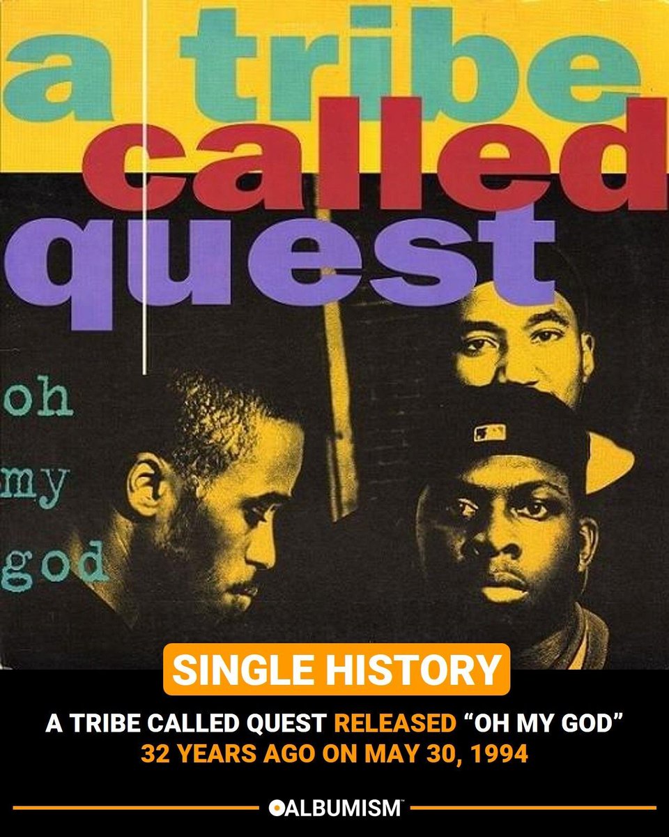Albumism's tweet photo. A Tribe Called Quest released "Oh My God" as the third single from 'Midnight Marauders' 32 years ago on May 30, 1994 | Watch the official video, listen to the album + explore our tribute here: https://t.co/uk3Uttb6js https://t.co/J6X8CToAcB