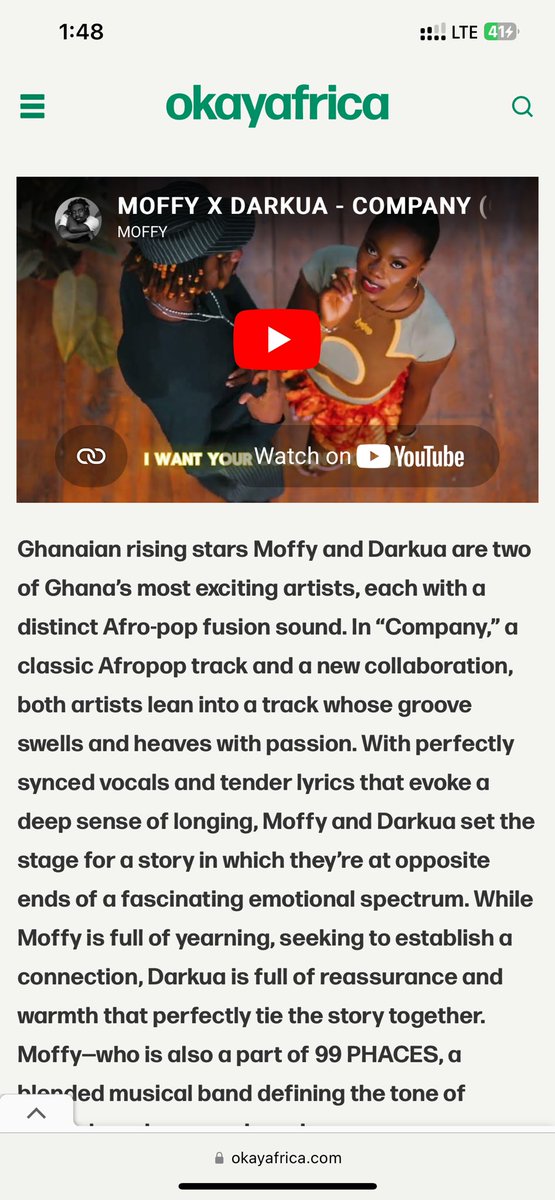 Whoismoffy's tweet photo. This is crazyyy🔥🔥❤️ 
Thank you @OkayAfrica rootsglobalagency
Link to Article in bio❤️

https://t.co/dg5uq2vQiw https://t.co/us34YSVNxW