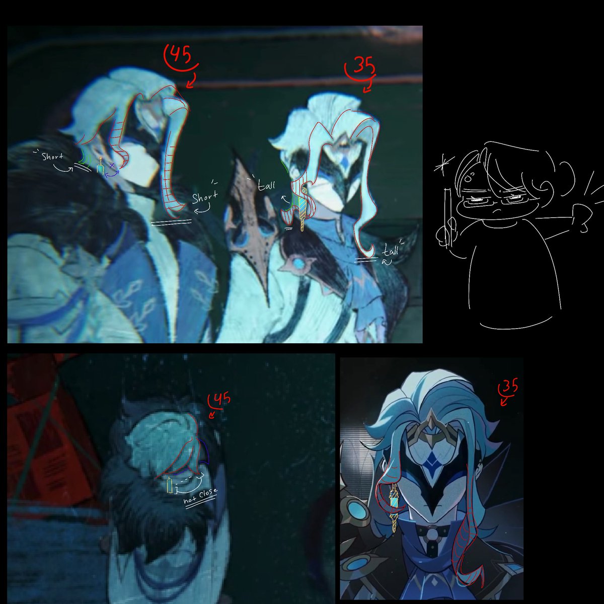 sobiinsan's tweet photo. it's very important to me that yall know the difference between 45 and omega's hair. 

VERY IMPORTANT. https://t.co/ujMTvLJ7AB