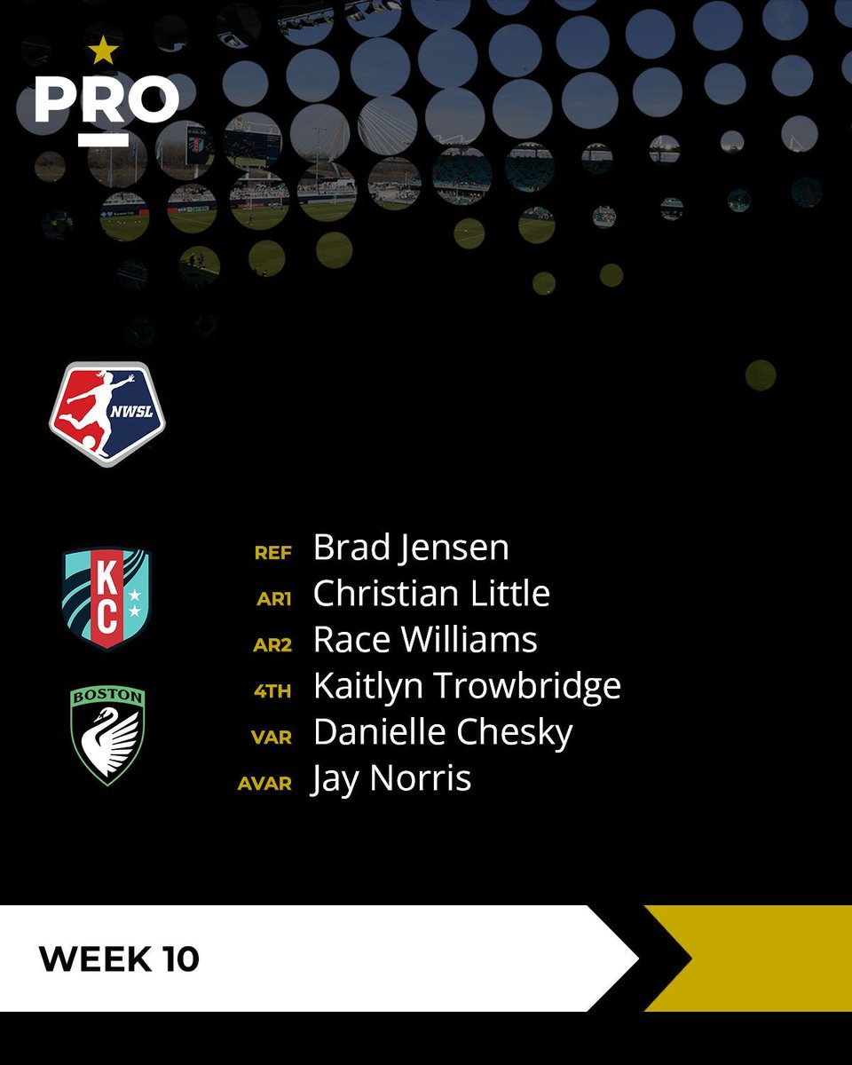 PROreferees's tweet photo. ⚽// @thekccurrent vs @NWSLBoston (1:30PM ET)

#PRO | #NWSL | #KCBABY | #NWSLBoston https://t.co/xWEQvVeJQB