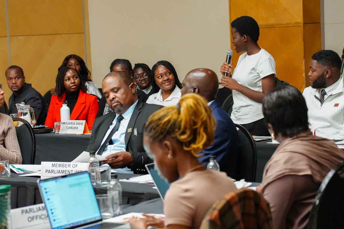 AUC_PAPS's tweet photo. Technical discussions during the dual capacity building, led by Ms. Mpule Kgetsi (former @AU_AYAPs for Southern Africa), focused on the peace, security and governance dynamics affecting young people, the five pillars of the Continental Framework on Youth, Peace and Security (#CFYPS), and the critical role of youth as active peacebuilders and contributors to national stability.

Participants further explored the purpose, structure and development process of a NAP on YPS, drawing lessons and best practices from peer African countries including #Cameroon, #Liberia, #Burundi, The #Gambia and #Malawi.

@AU_AYAPs
#Youth4Peace
#YPS
#NamibiaNAP_YPS