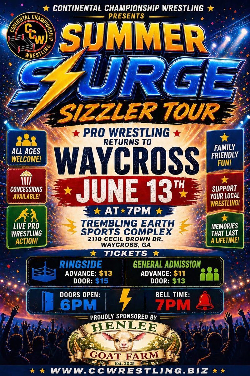 MattPotak's tweet photo. Next ring announcing appearance. See you in Waycross! @CCWwrestlingpro https://t.co/DOnokZCz0d