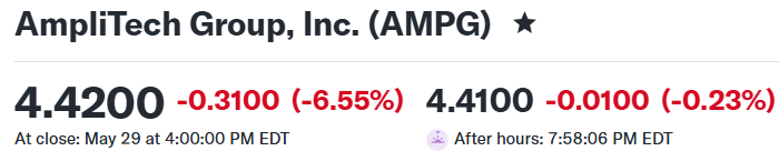 EhrmantrautCap_'s tweet photo. Despite the recent pullback, I am not worried at all about $AMPG. 

This stock is very undervalued, based on their moat (especially their LNA technology) and revenue rampup (management guiding $50m for the full year 2026, with a CAGR expected to be 25-30% until atleast 2030).

Add to that their relatively high gross margin at 45-50% (which will further improve over the coming years), and the fact that they'll most likely be profitable already in 2026, and you have a quality stock that trades at only ~2.4x 2026 revenue.